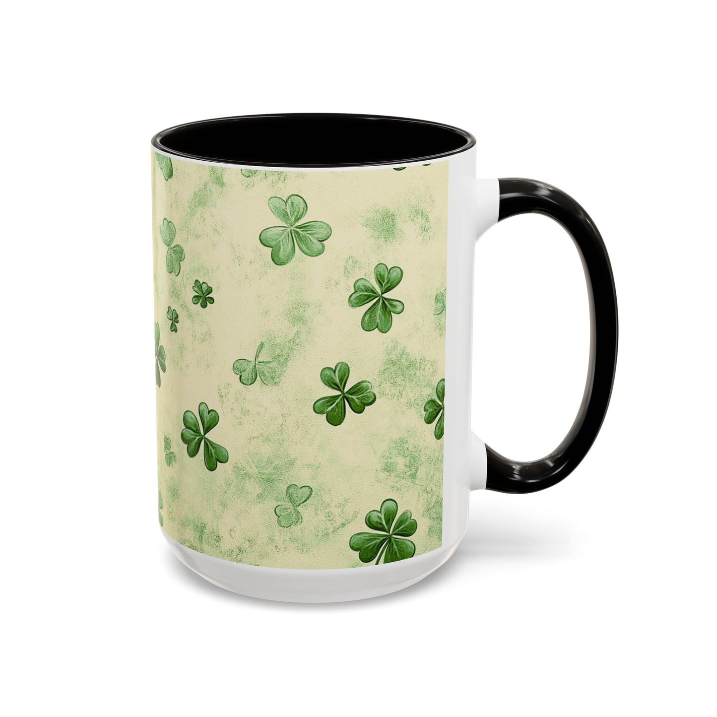 Shamrock Pattern Colorful Mugs | 11oz - 15oz Ceramic Coffee Cups for St. Patrick's Day - Everyday Use