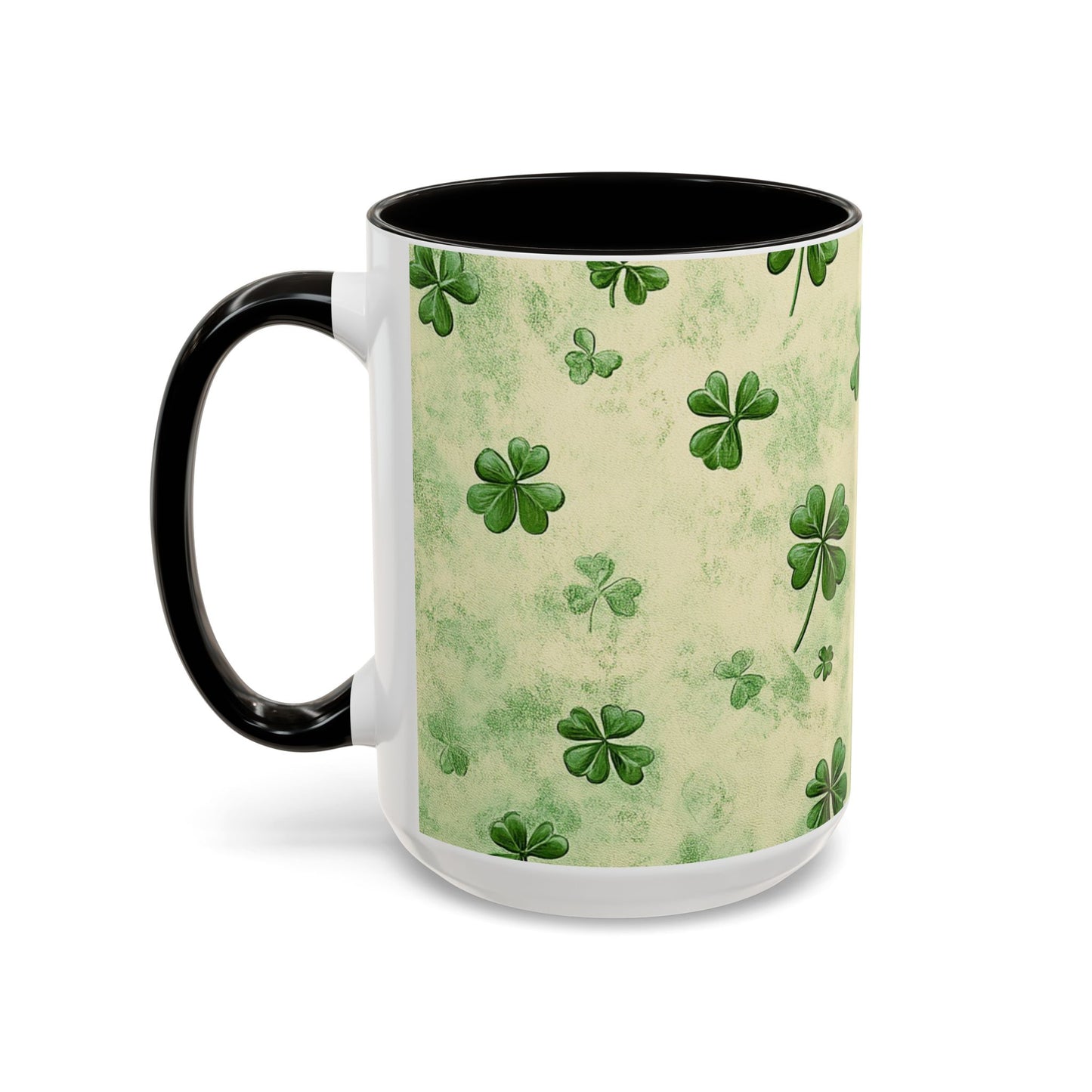 Shamrock Pattern Colorful Mugs | 11oz - 15oz Ceramic Coffee Cups for St. Patrick's Day - Everyday Use