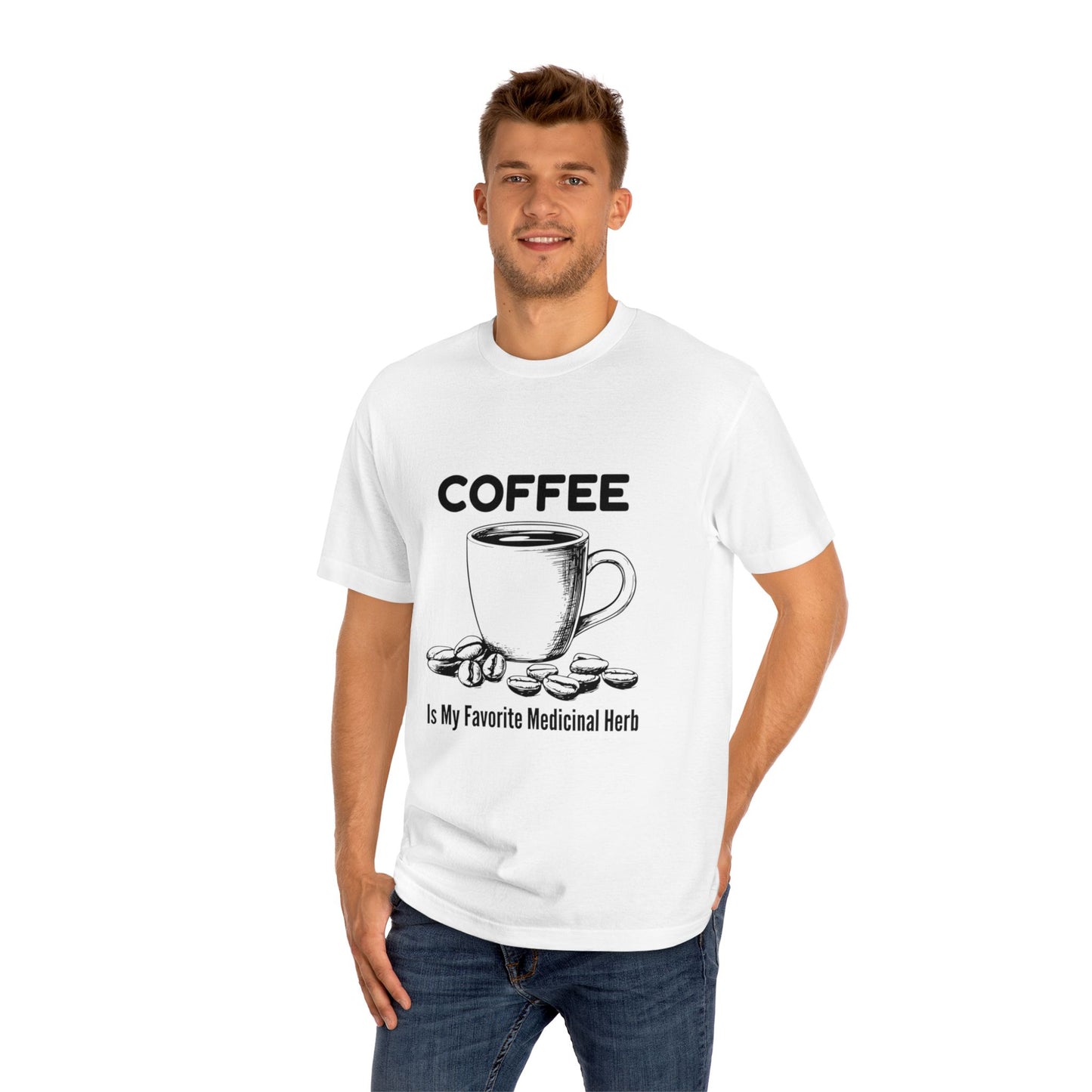 Coffee Lover Unisex Classic Tee, Funny Coffee T-Shirt, Caffeine Addict Shirt, Coffee Drinker Gift, Coffee Quote Apparel