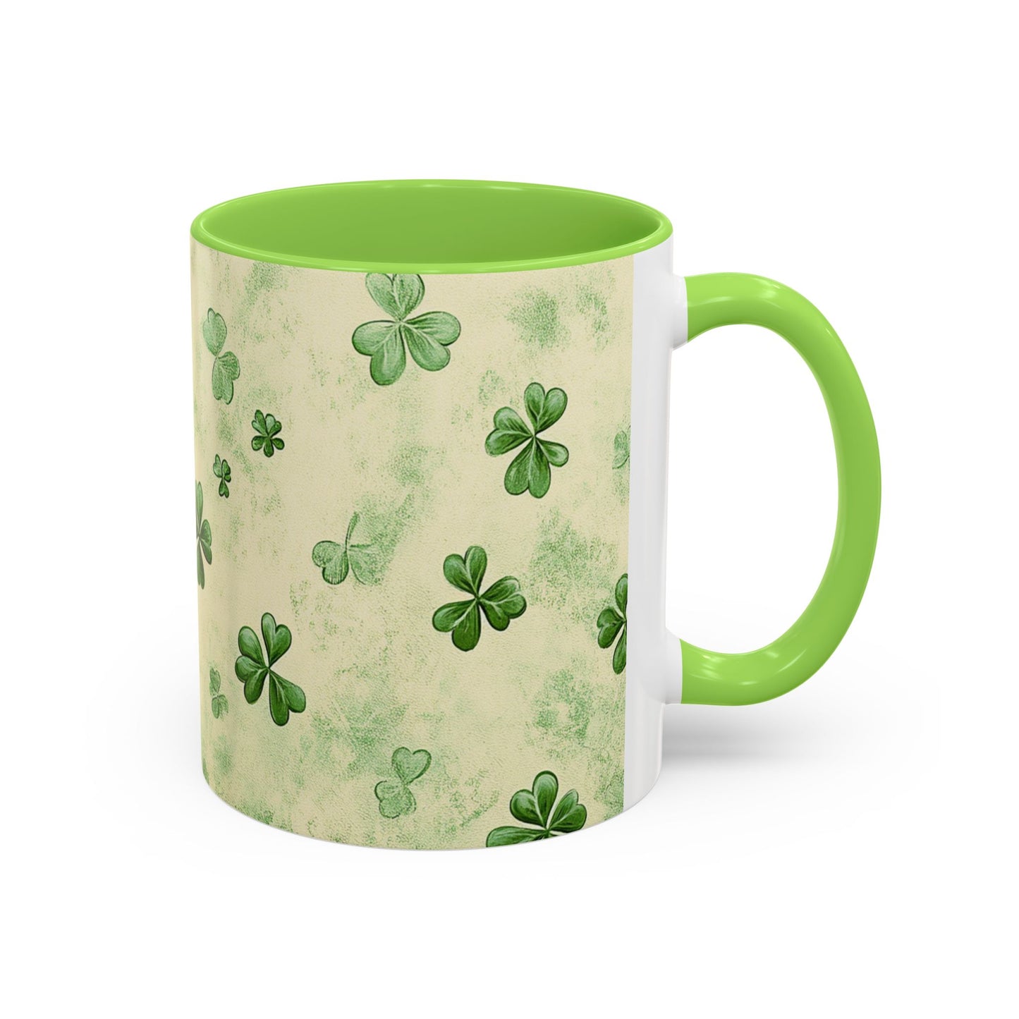 Shamrock Pattern Colorful Mugs | 11oz - 15oz Ceramic Coffee Cups for St. Patrick's Day - Everyday Use