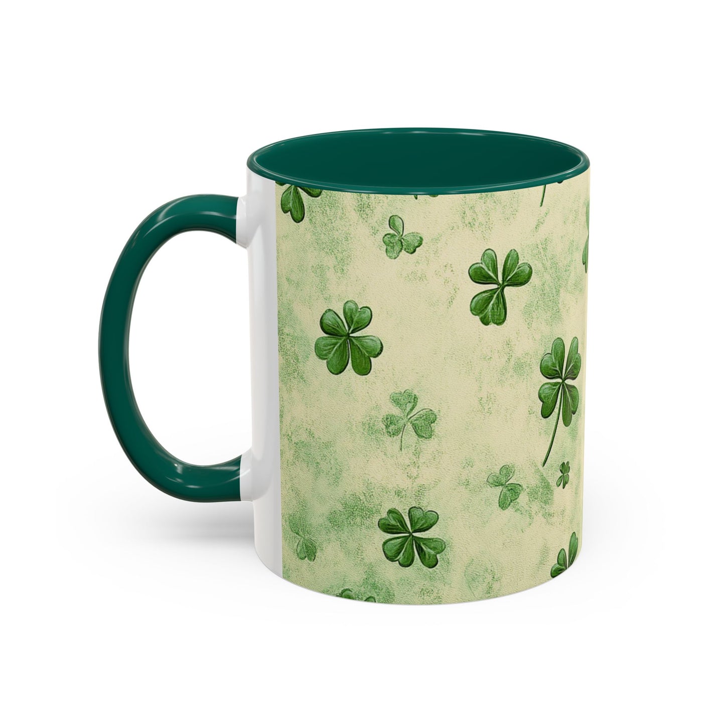 Shamrock Pattern Colorful Mugs | 11oz - 15oz Ceramic Coffee Cups for St. Patrick's Day - Everyday Use