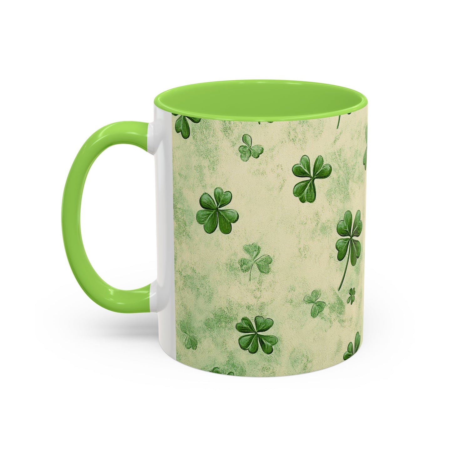 Shamrock Pattern Colorful Mugs | 11oz - 15oz Ceramic Coffee Cups for St. Patrick's Day - Everyday Use