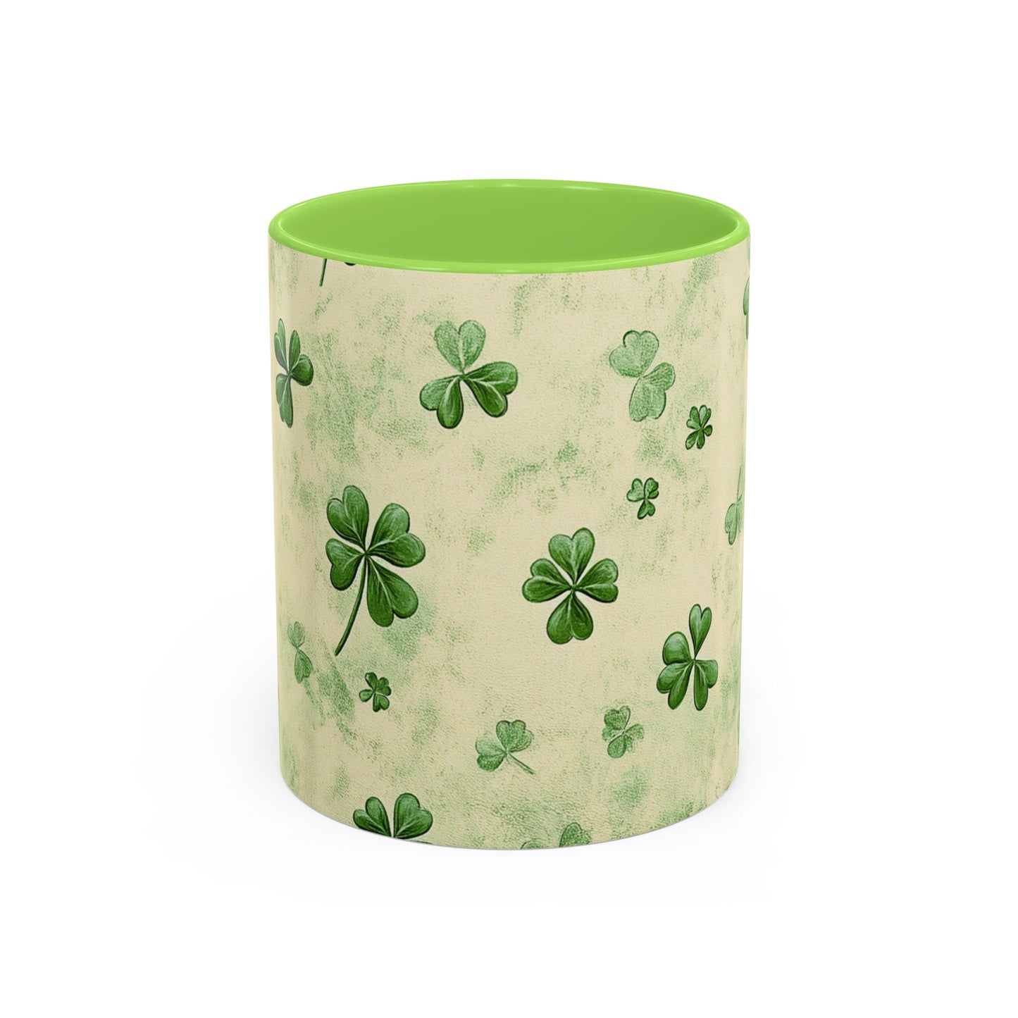 Shamrock Pattern Colorful Mugs | 11oz - 15oz Ceramic Coffee Cups for St. Patrick's Day - Everyday Use