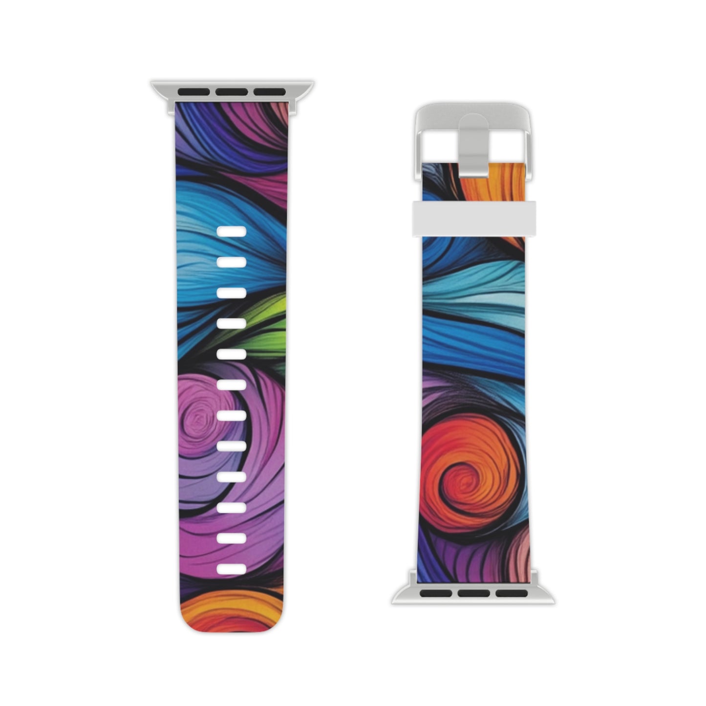 Colorful Swirls Apple Watch Band - Vibrant Watch Strap, Patterned Wristband, Stylish Accessory, Unique Band for iWatch, Fun Design Bracelet