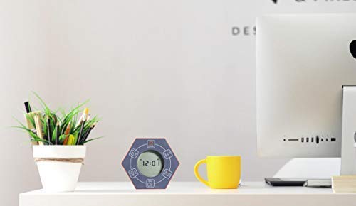 Home & Office Timer with Clock, 5,15, 30, 45, 60 Minute Preset Countdown Timer, Easy-to-Use Time Management Tool (Cyan)