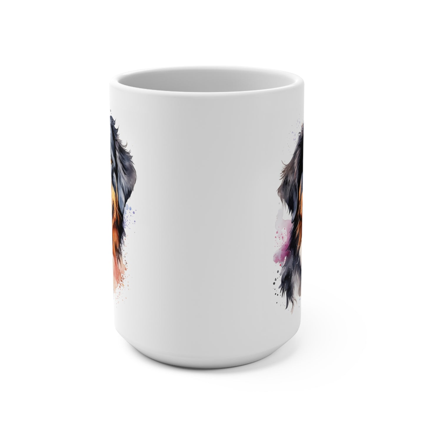 Bernese Mountain Dog Lover Mug 15oz, Cute Puppy Coffee Cup, Dog Mom Gift, Pet Owner Present, Animal Lover Drinkware