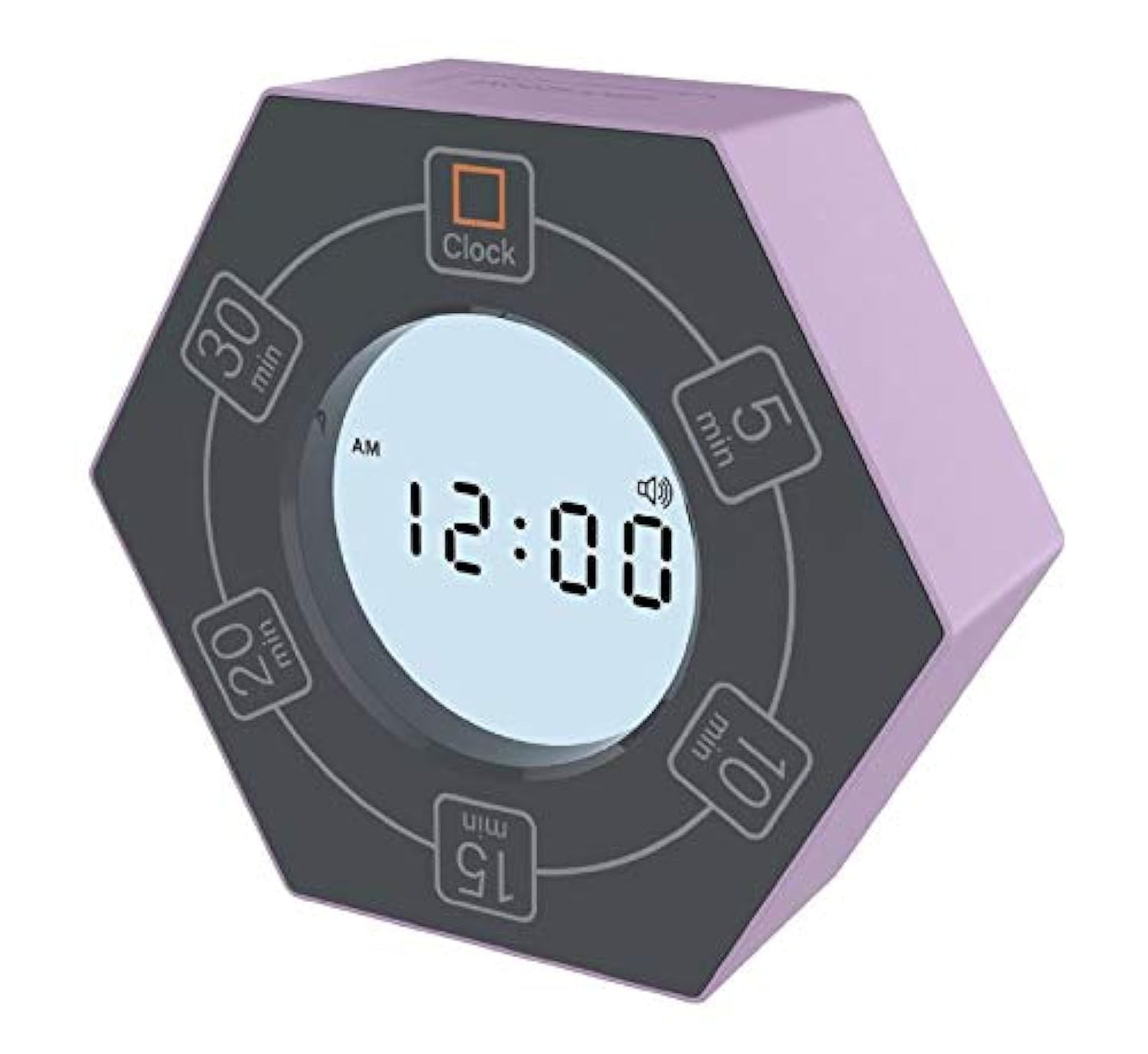 Home & Office Timer with Clock, 5,15, 30, 45, 60 Minute Preset Countdown Timer, Easy-to-Use Time Management Tool (Cyan)