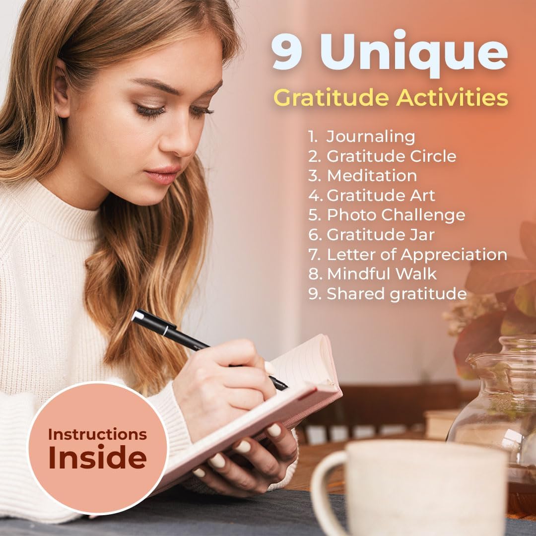 ThinkPsych Moments of Gratitude Deck - 52 Cards to Promote Positivity & Mindfulness - Positive Affirmations Cards & Uplifting Gifts - Inspiring Gratitude Journal Prompts