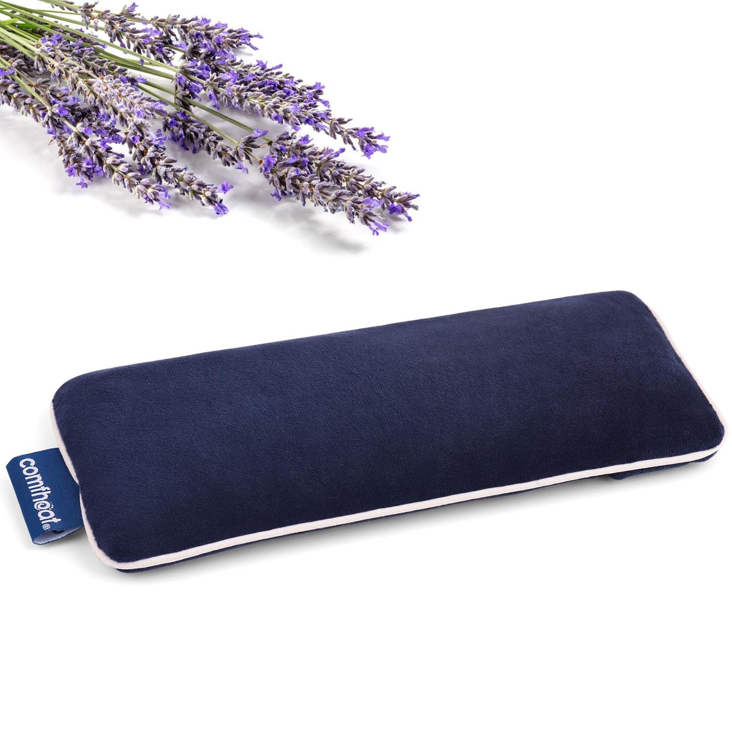 Unscented Weighted Eye Pillow - Soft Plush Removable Cover, Moist Heat & Cold Therapy, Natural Aromatherapy Eye Compress Pillow for Relaxation, Yoga, Meditation, and Sleep, Green