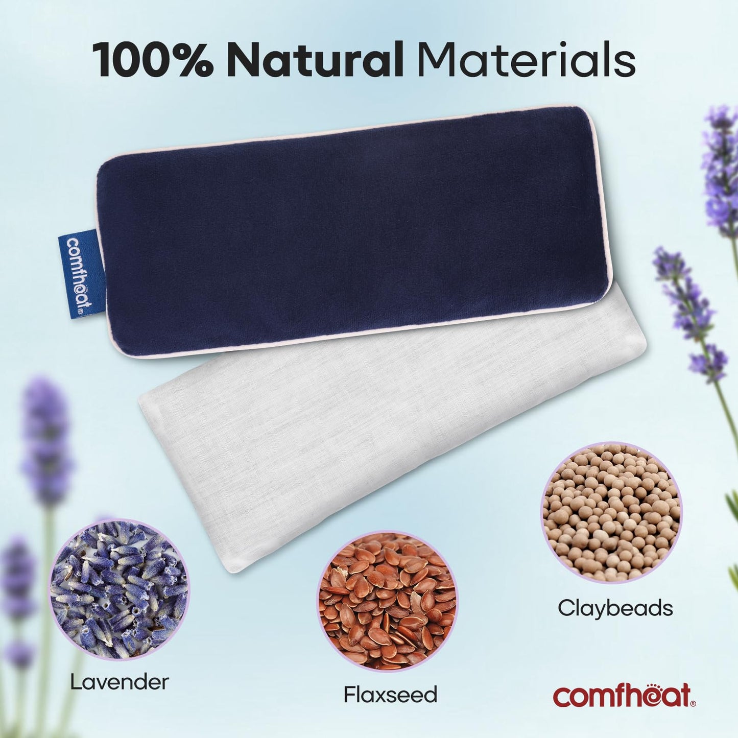 Unscented Weighted Eye Pillow - Soft Plush Removable Cover, Moist Heat & Cold Therapy, Natural Aromatherapy Eye Compress Pillow for Relaxation, Yoga, Meditation, and Sleep, Green
