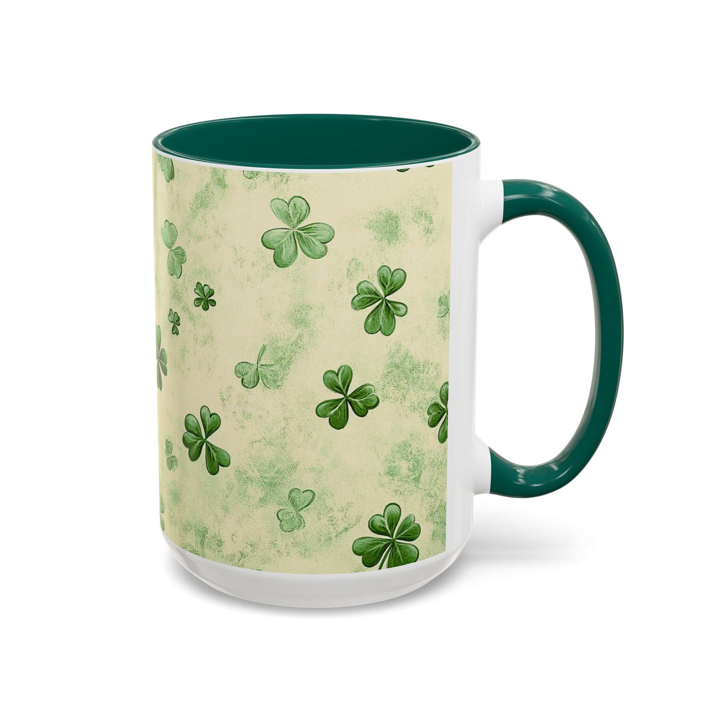 Shamrock Pattern Colorful Mugs | 11oz - 15oz Ceramic Coffee Cups for St. Patrick's Day - Everyday Use