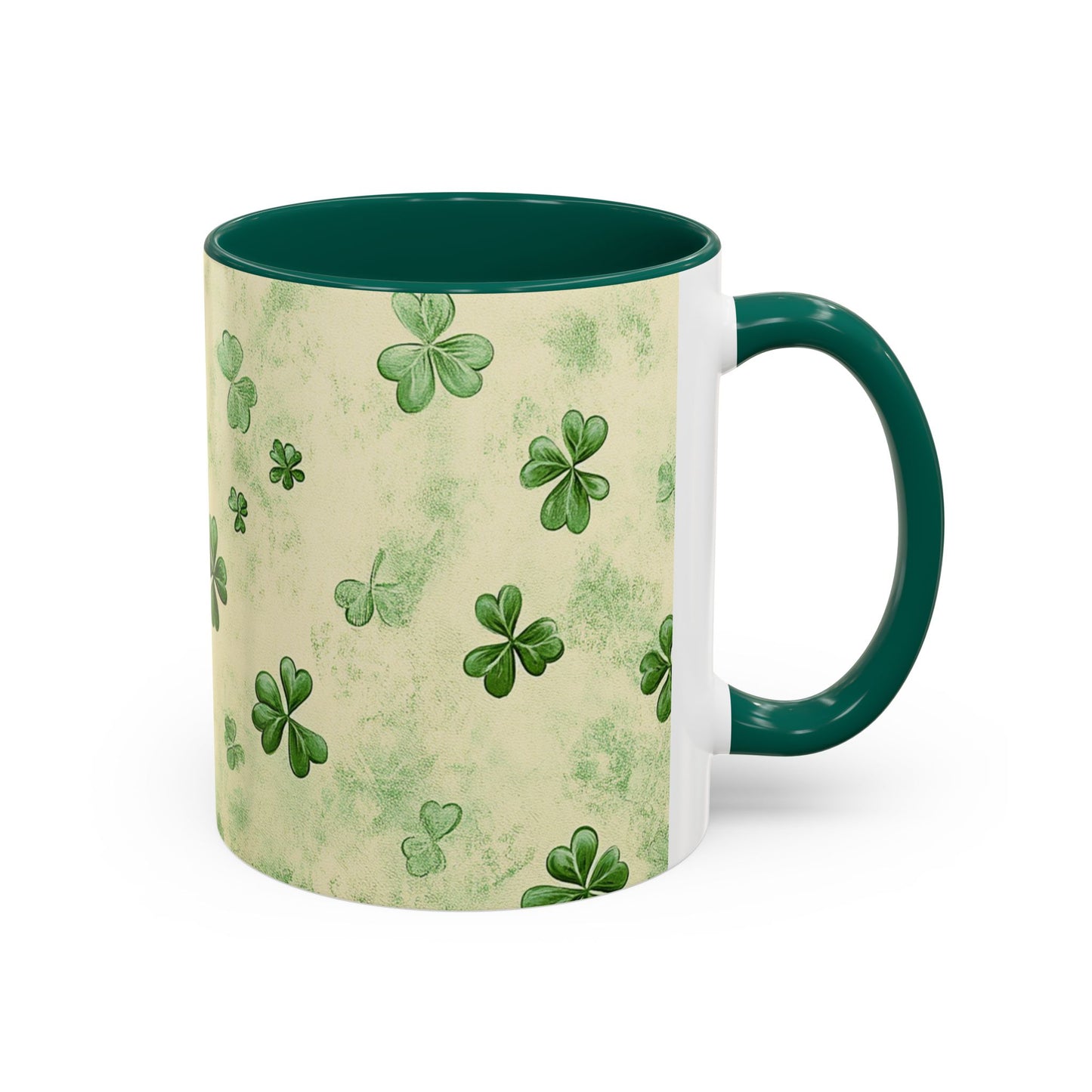 Shamrock Pattern Colorful Mugs | 11oz - 15oz Ceramic Coffee Cups for St. Patrick's Day - Everyday Use