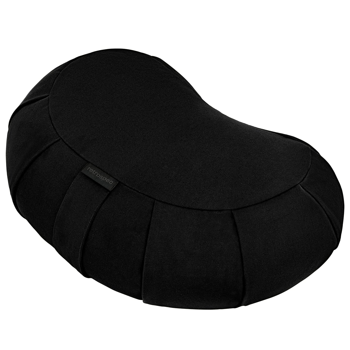 Retrospec Sedona Zafu Meditation Cushion Filled w/Buckwheat Hulls - Yoga Pillow for Meditation Practices - Machine Washable 100% Cotton Cover & Durable Carry Handle; Crescent, Basil