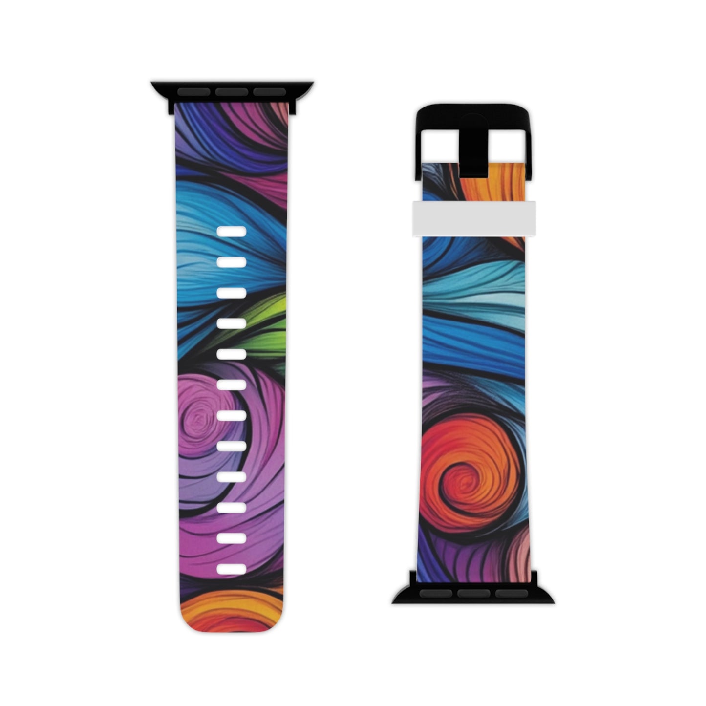 Colorful Swirls Apple Watch Band - Vibrant Watch Strap, Patterned Wristband, Stylish Accessory, Unique Band for iWatch, Fun Design Bracelet