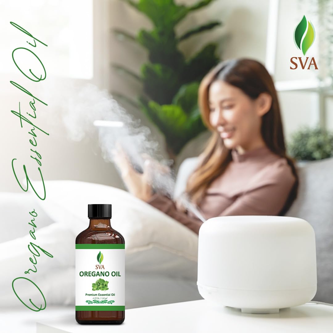 SVA Eucalyptus Essential Oil Organic – 4 Fl Oz – 100% Natural Organic Eucalyptus Oil - for Diffuser, Hair, Face, Skin Care, Aromatherapy, Scalp and Body Massage, Soap and Candle Making - with Dropper