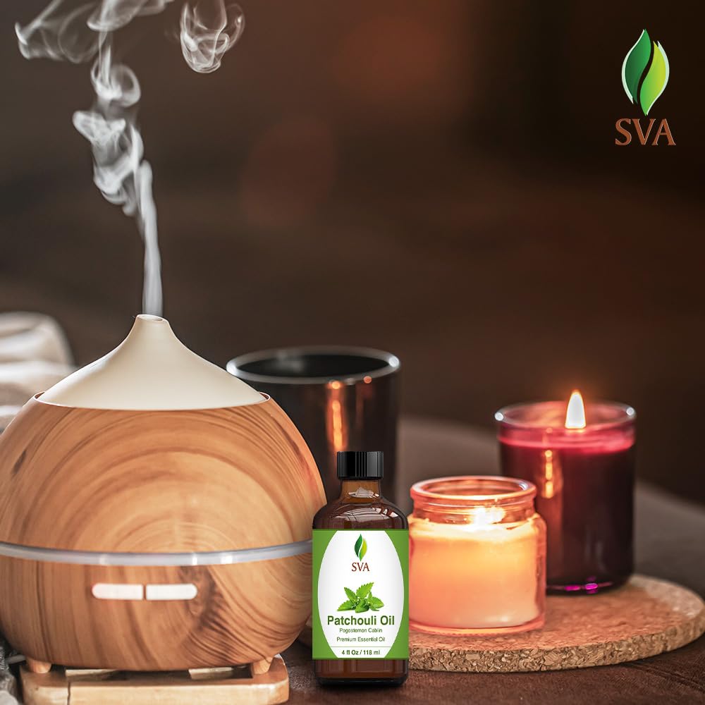 SVA Eucalyptus Essential Oil Organic – 4 Fl Oz – 100% Natural Organic Eucalyptus Oil - for Diffuser, Hair, Face, Skin Care, Aromatherapy, Scalp and Body Massage, Soap and Candle Making - with Dropper