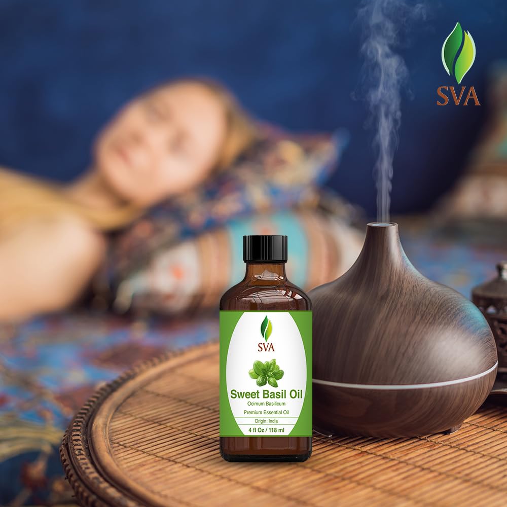 SVA Eucalyptus Essential Oil Organic – 4 Fl Oz – 100% Natural Organic Eucalyptus Oil - for Diffuser, Hair, Face, Skin Care, Aromatherapy, Scalp and Body Massage, Soap and Candle Making - with Dropper