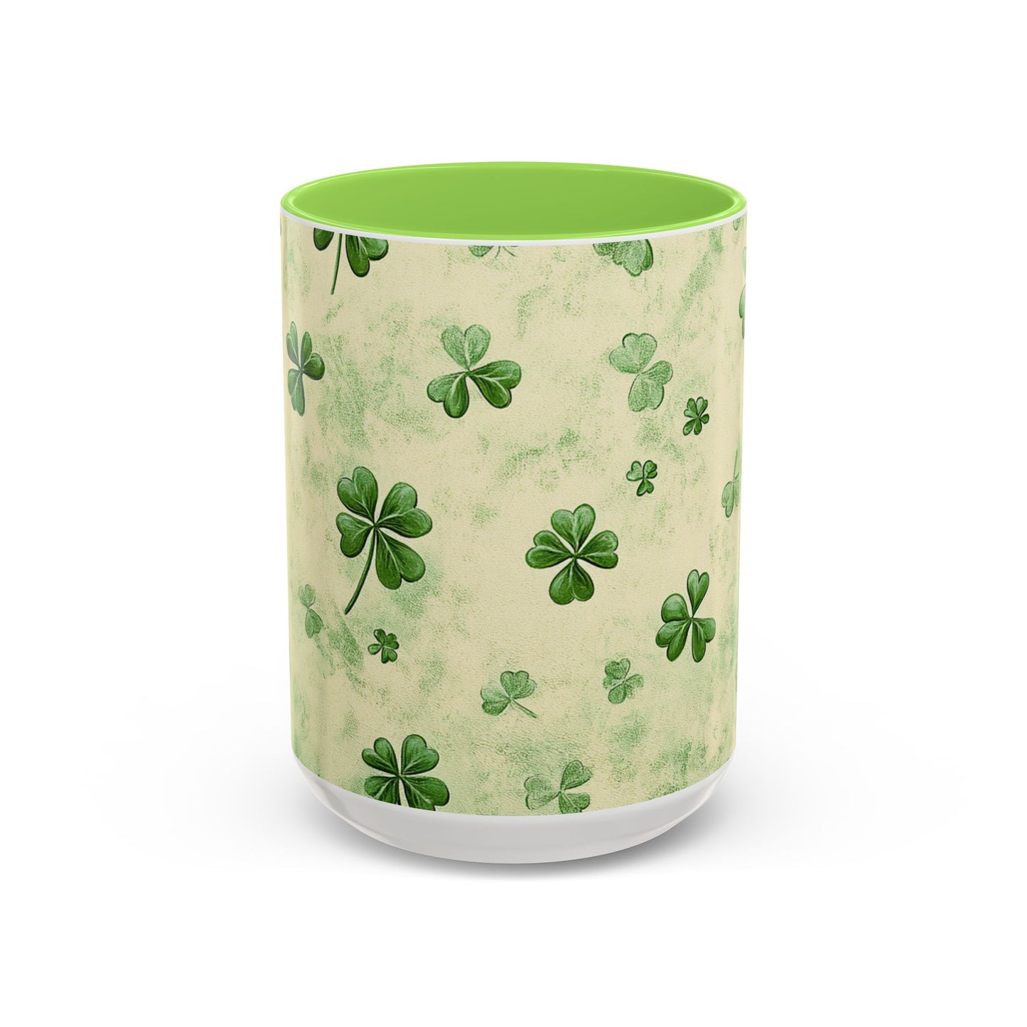 Shamrock Pattern Colorful Mugs | 11oz - 15oz Ceramic Coffee Cups for St. Patrick's Day - Everyday Use