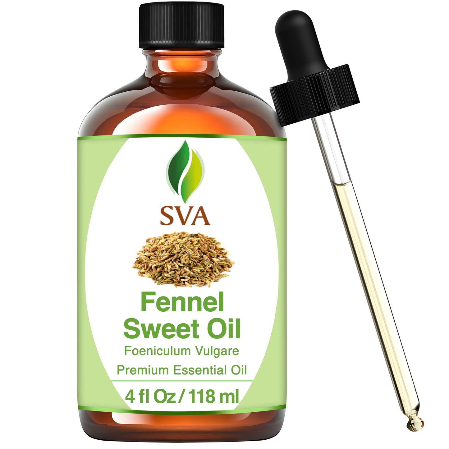 SVA Eucalyptus Essential Oil Organic – 4 Fl Oz – 100% Natural Organic Eucalyptus Oil - for Diffuser, Hair, Face, Skin Care, Aromatherapy, Scalp and Body Massage, Soap and Candle Making - with Dropper