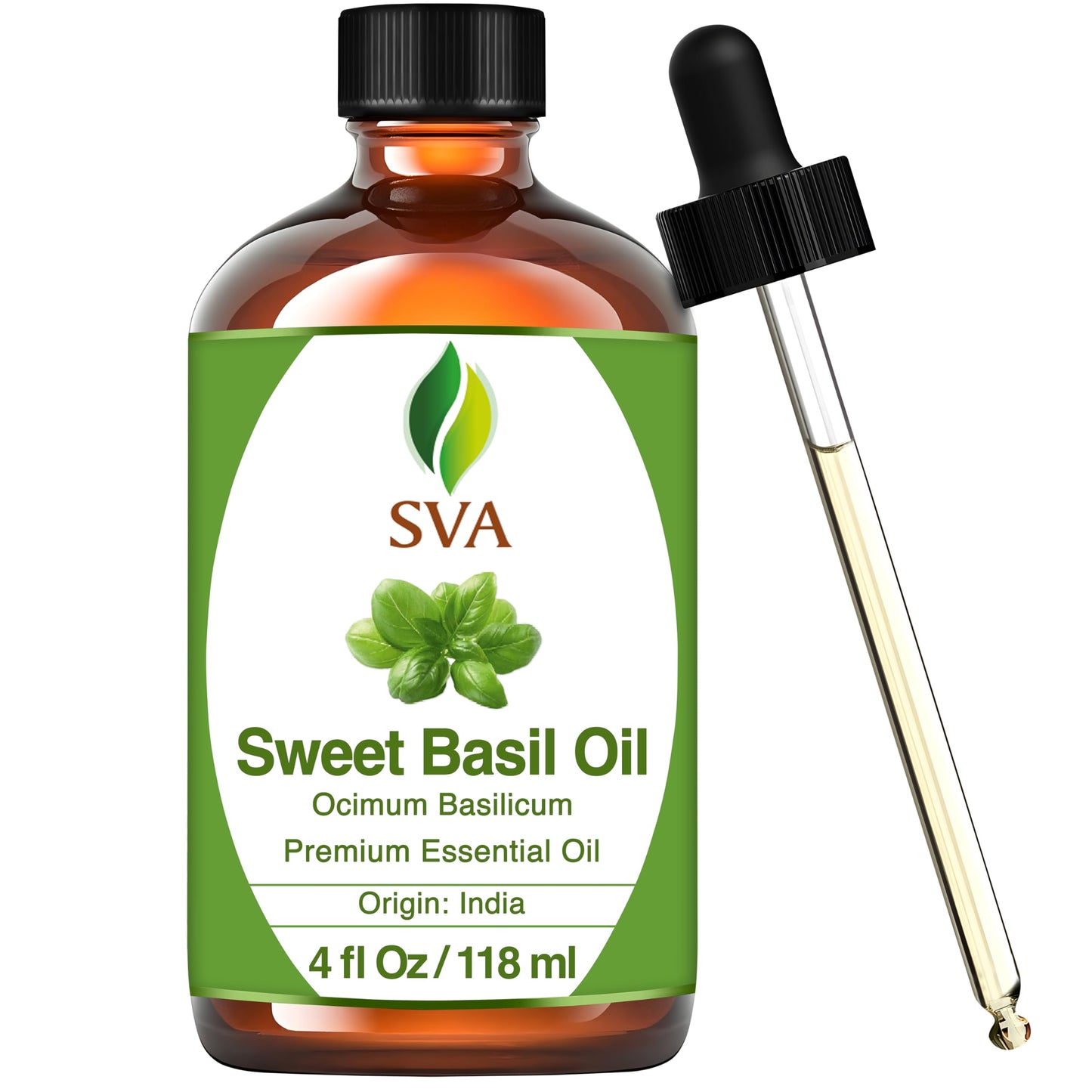 SVA Eucalyptus Essential Oil Organic – 4 Fl Oz – 100% Natural Organic Eucalyptus Oil - for Diffuser, Hair, Face, Skin Care, Aromatherapy, Scalp and Body Massage, Soap and Candle Making - with Dropper