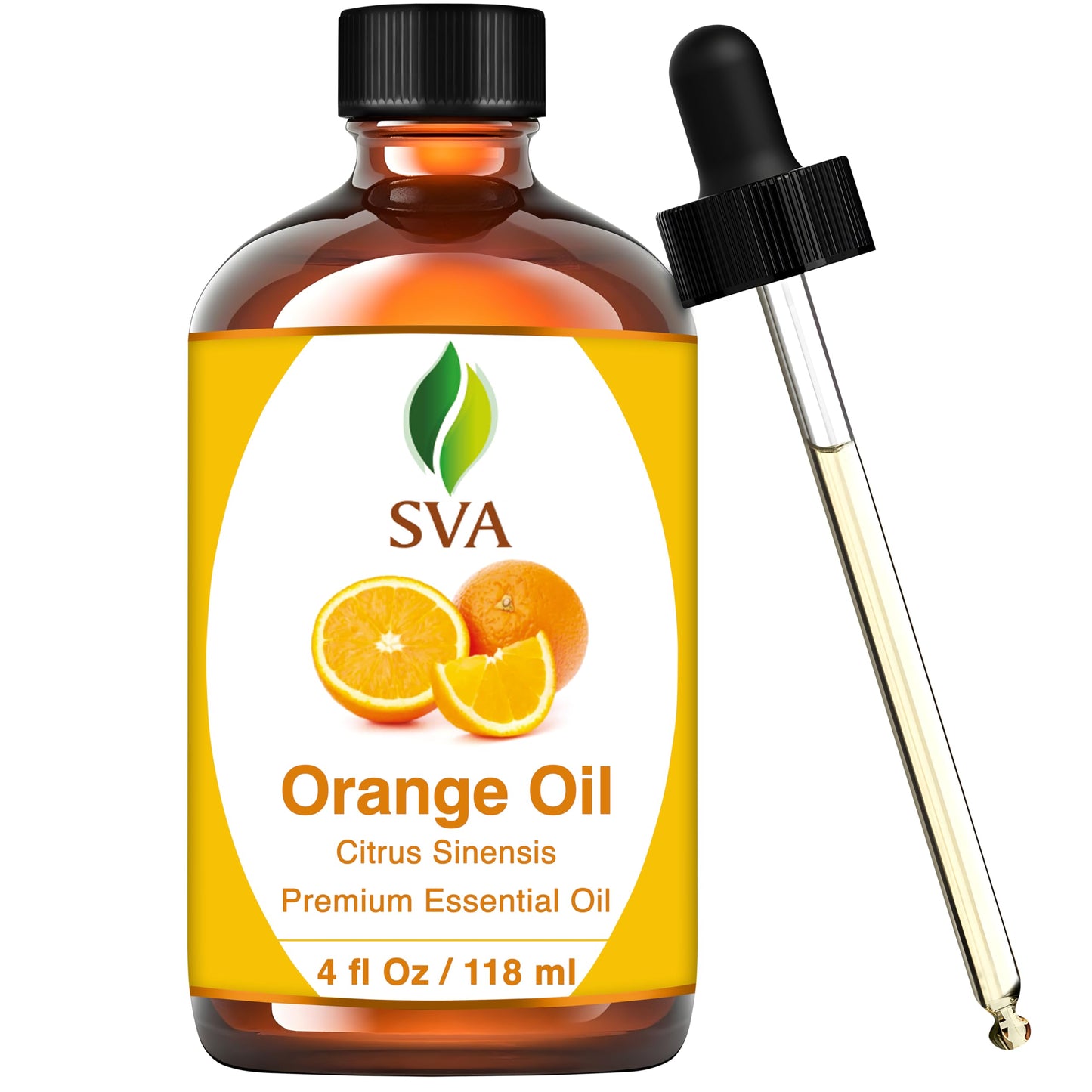 SVA Eucalyptus Essential Oil Organic – 4 Fl Oz – 100% Natural Organic Eucalyptus Oil - for Diffuser, Hair, Face, Skin Care, Aromatherapy, Scalp and Body Massage, Soap and Candle Making - with Dropper