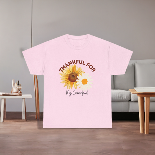 Thankful for My Grandkids Unisex Heavy Cotton Tee