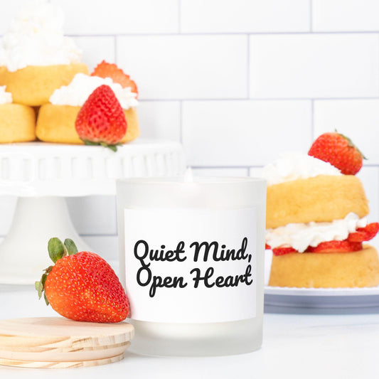 Quiet Mind - Candle Frosted (Pink Wick) Glass