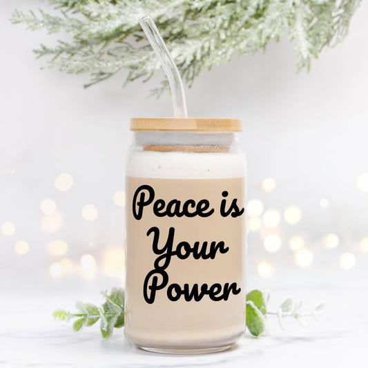 Peace Power - Glass Can 16oz